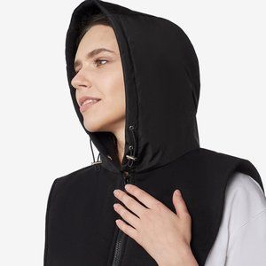 UNU Hooded Scarf Black Cotton Waterproof Balaclava Hat NWT